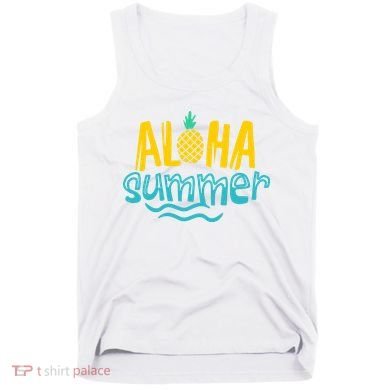 Aloha Summer Pineapple Tropical Tank Top