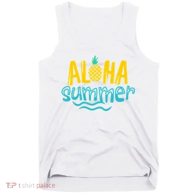 Aloha Summer Pineapple Tropical Tank Top