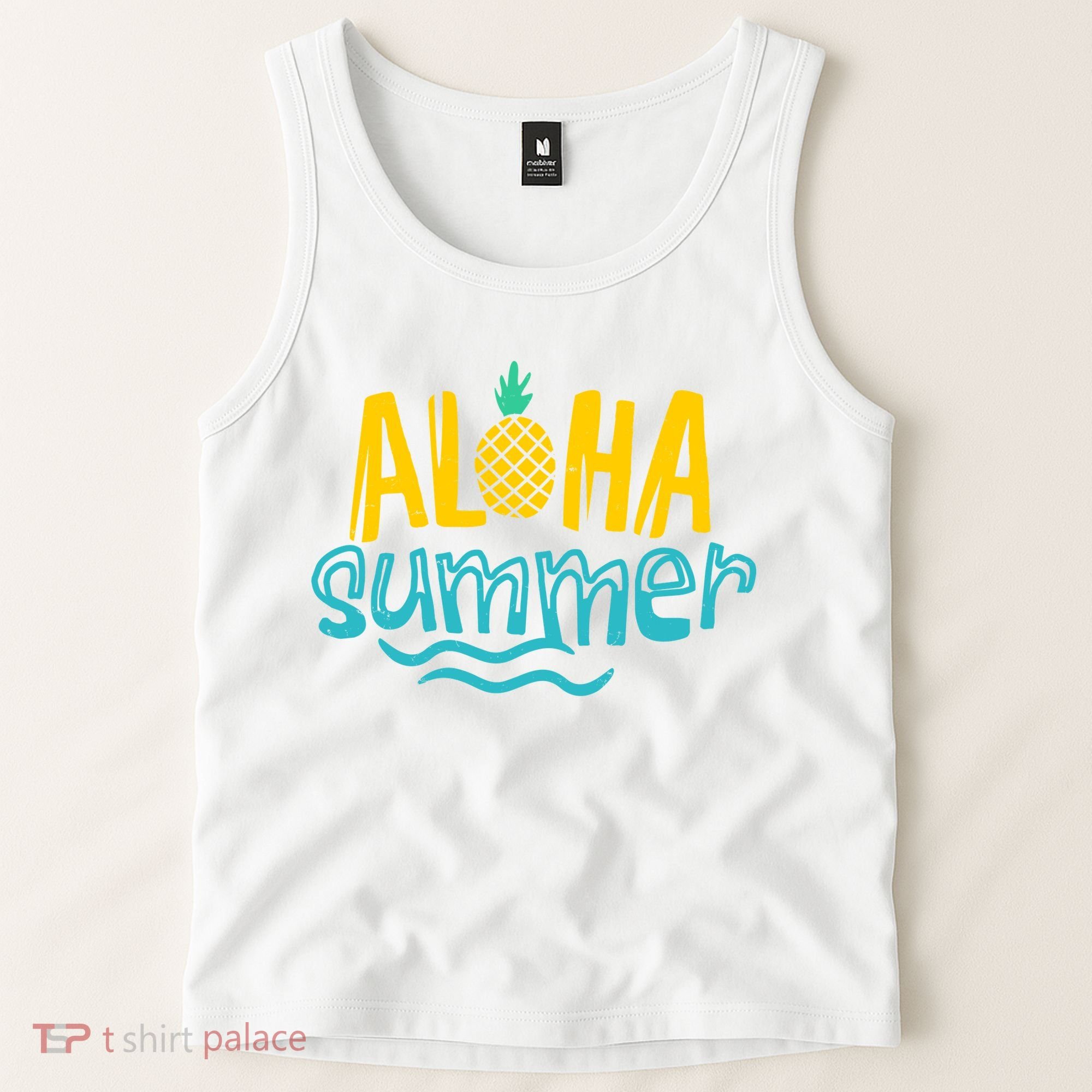 Aloha Summer Pineapple Tropical Tank Top