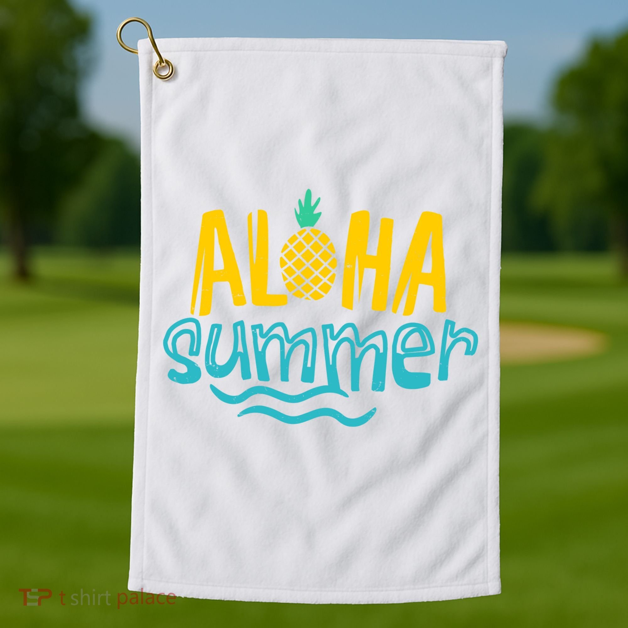 Aloha Summer Pineapple Tropical Golf Towel