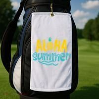 Aloha Summer Pineapple Tropical Golf Towel thumb 2