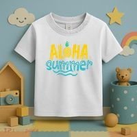 Aloha Summer Pineapple Tropical Toddler T-Shirt thumb 3