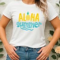 Aloha Summer Pineapple Tropical Women's T-Shirt thumb 2