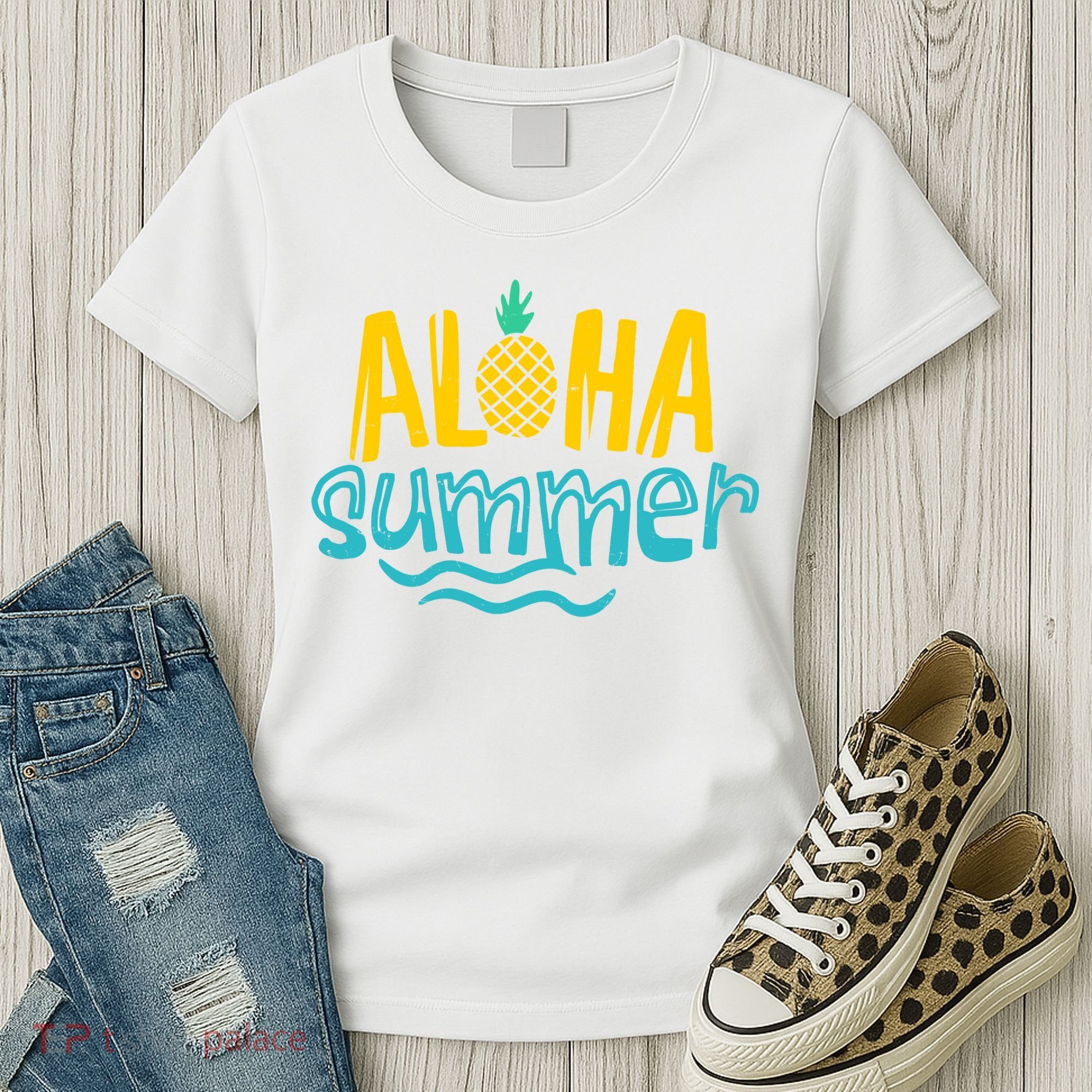 Aloha Summer Pineapple Tropical Women's T-Shirt