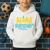 Aloha Summer Pineapple Tropical Kids Hoodie thumb 2