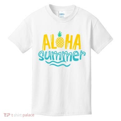 Aloha Summer Pineapple Tropical Kids T-Shirt