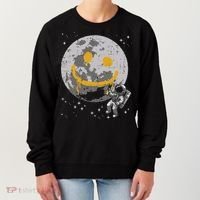 Astronaut Spray Paint Moon Smile Face Space Women's Sweatshirt thumb 0