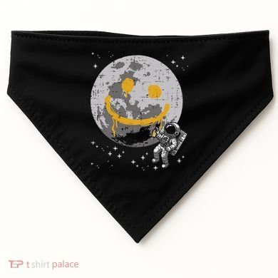 Astronaut Spray Paint Moon Smile Face Space USA-Made Doggie Bandana