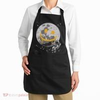 Astronaut Spray Paint Moon Smile Face Space Apron thumb 2