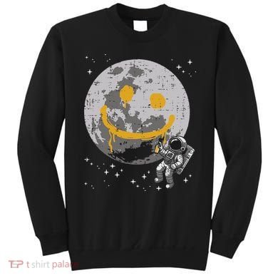 Astronaut Spray Paint Moon Smile Face Space Sweatshirt