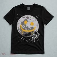 Astronaut Spray Paint Moon Smile Face Space T-Shirt thumb 5
