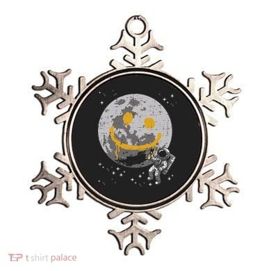 Astronaut Spray Paint Moon Smile Face Space Ornament