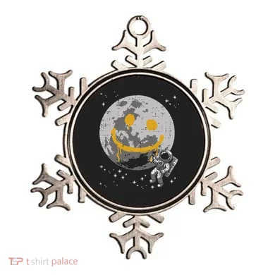 Astronaut Spray Paint Moon Smile Face Space Ornament