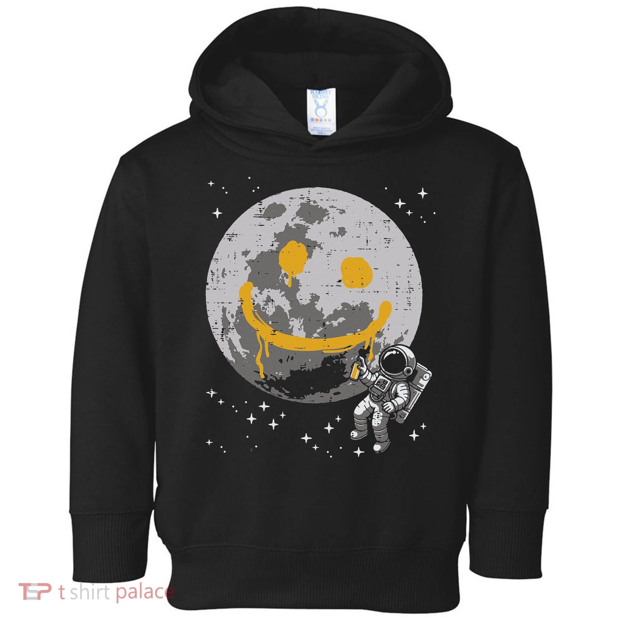 Astronaut Spray Paint Moon Smile Face Space Toddler Hoodie