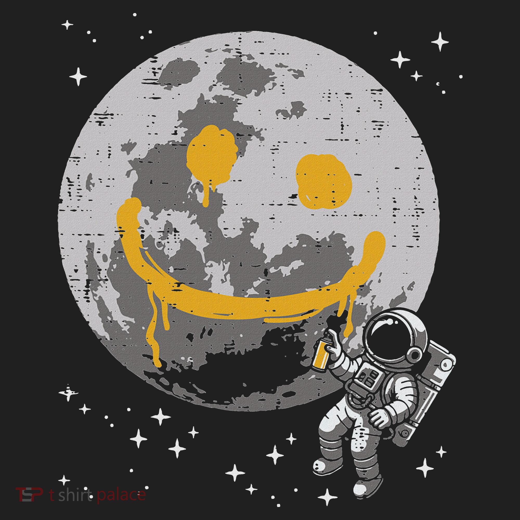 Astronaut Spray Paint Moon Smile Face Space Golf Towel