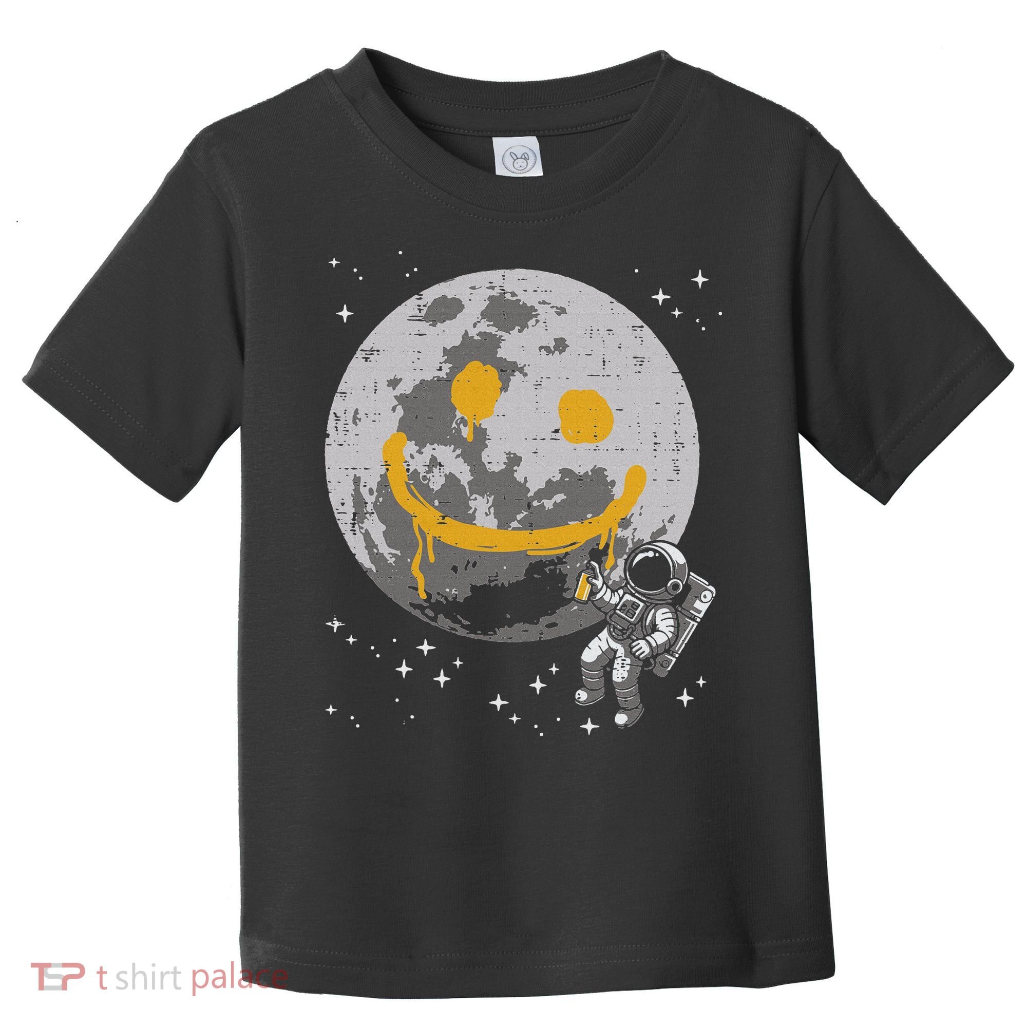 Astronaut Spray Paint Moon Smile Face Space Toddler T-Shirt