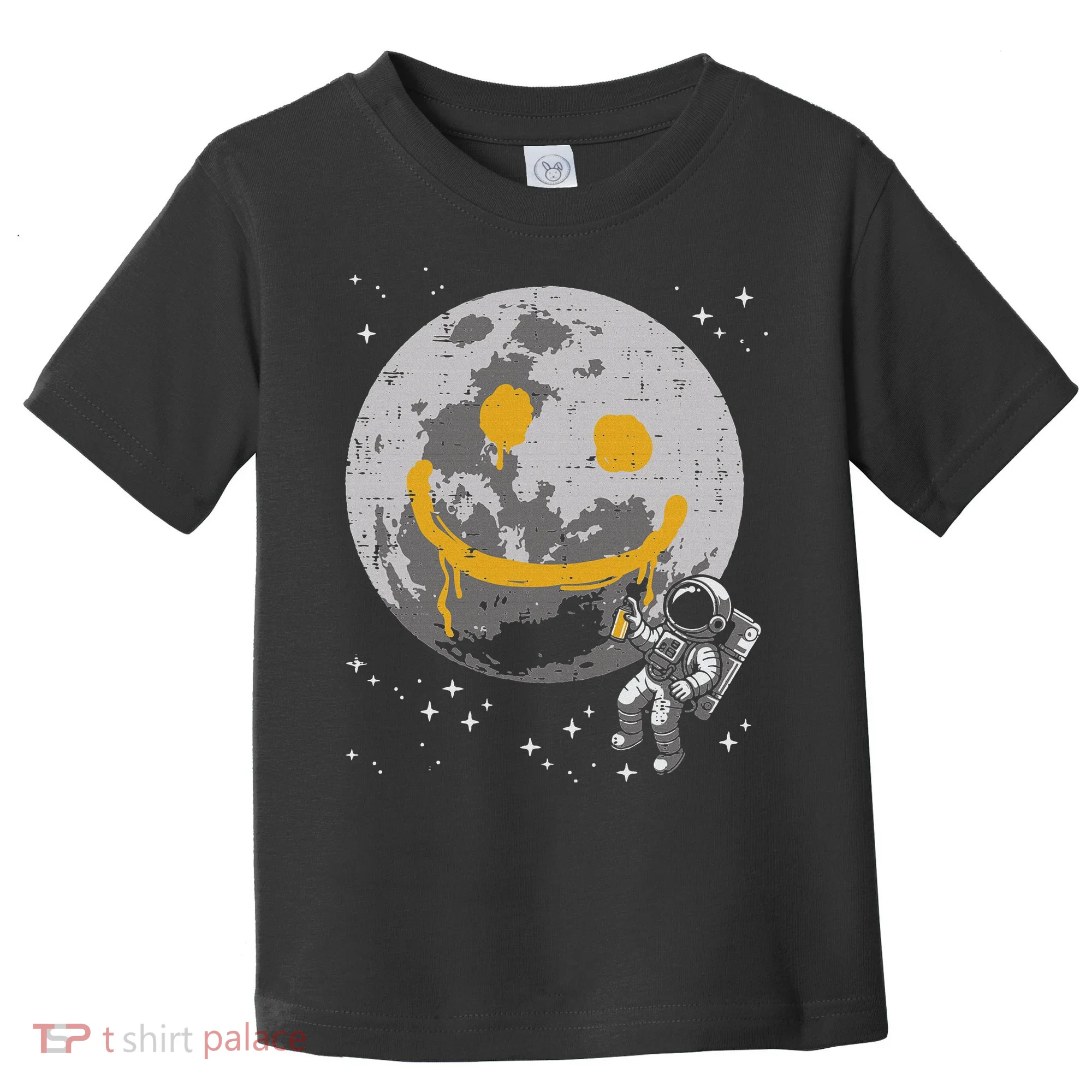 Astronaut Spray Paint Moon Smile Face Space Toddler T-Shirt