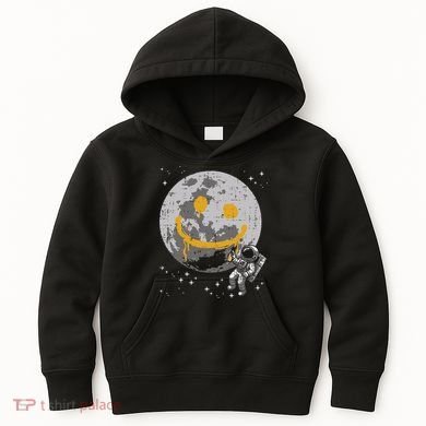 Astronaut Spray Paint Moon Smile Face Space Kids Hoodie