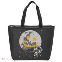 Astronaut Spray Paint Moon Smile Face Space Tote Bag thumb 0