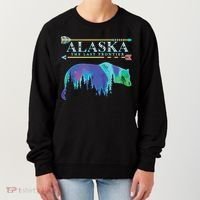Alaska State Pride Alaska Northern Lights Alaskan Bear Women's Sweatshirt thumb 0