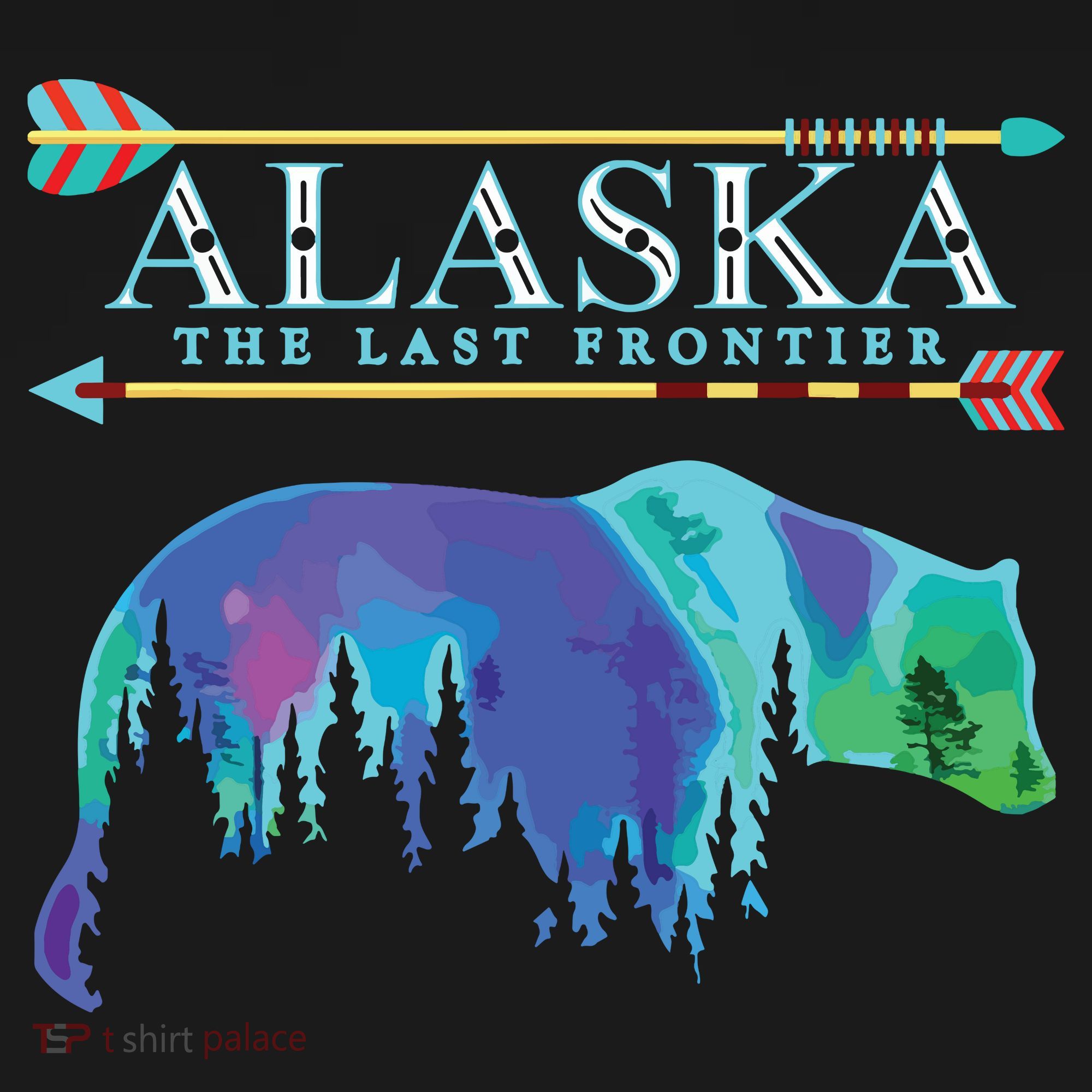 Alaska State Pride Alaska Northern Lights Alaskan Bear Doggie Tank