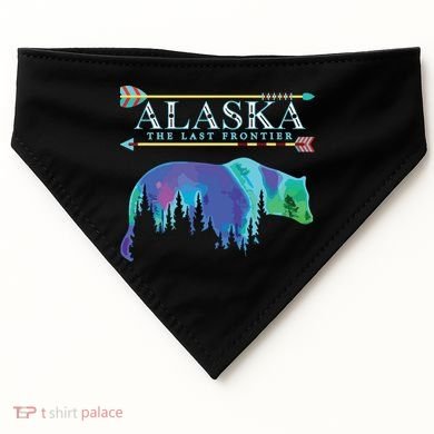 Alaska State Pride Alaska Northern Lights Alaskan Bear USA-Made Doggie Bandana