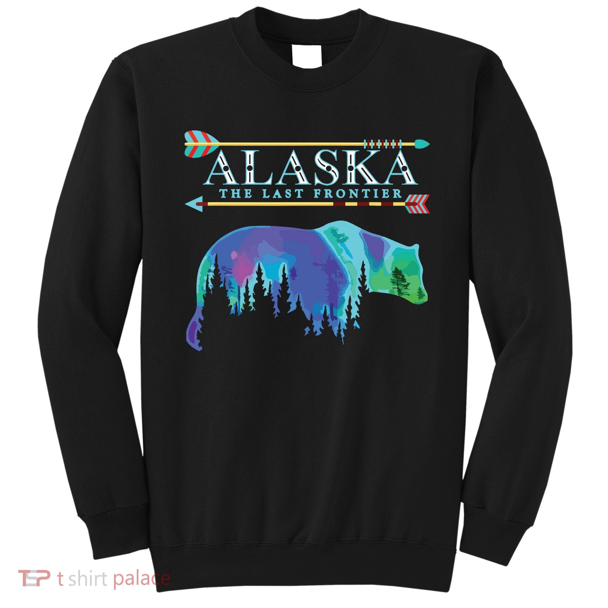 Alaska State Pride Alaska Northern Lights Alaskan Bear Sweatshirt