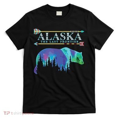 Alaska State Pride Alaska Northern Lights Alaskan Bear T-Shirt