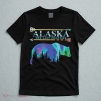Alaska State Pride Alaska Northern Lights Alaskan Bear T-Shirt thumb 5
