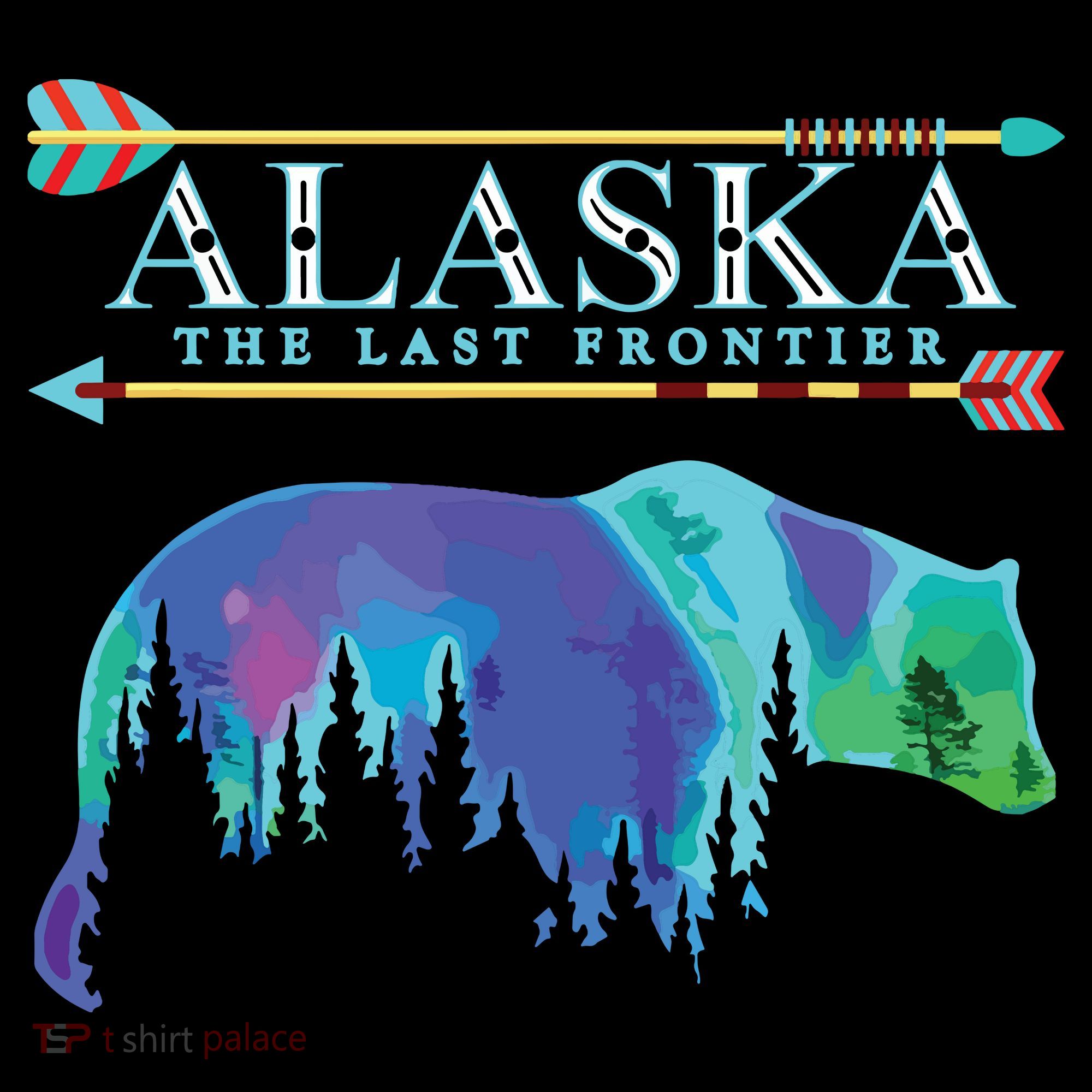 Alaska State Pride Alaska Northern Lights Alaskan Bear Women's Hoodie