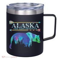 Alaska State Pride Alaska Northern Lights Alaskan Bear 12oz Stainless Steel Coffee Mug thumb 0
