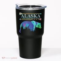 Alaska State Pride Alaska Northern Lights Alaskan Bear Tumbler thumb 0