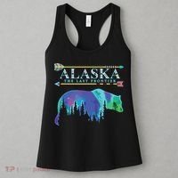 Alaska State Pride Alaska Northern Lights Alaskan Bear Women's Tank Top thumb 3