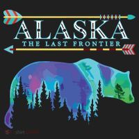 Alaska State Pride Alaska Northern Lights Alaskan Bear Hat thumb 2