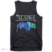 Alaska State Pride Alaska Northern Lights Alaskan Bear Tank Top thumb 0
