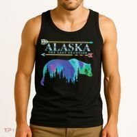 Alaska State Pride Alaska Northern Lights Alaskan Bear Tank Top thumb 3