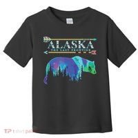 Alaska State Pride Alaska Northern Lights Alaskan Bear Toddler T-Shirt thumb 0