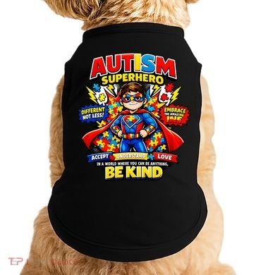 Autism Superhero Quotes Puzzle Pieces Doggie Tank