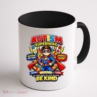 Autism Superhero Quotes Puzzle Pieces Coffee Mug thumb 1
