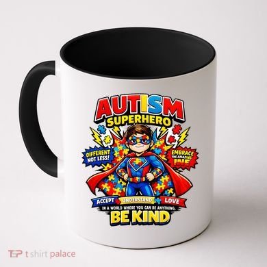 Autism Superhero Quotes Puzzle Pieces Coffee Mug