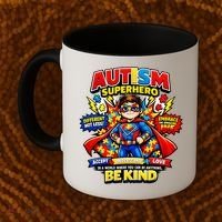 Autism Superhero Quotes Puzzle Pieces Coffee Mug thumb 2