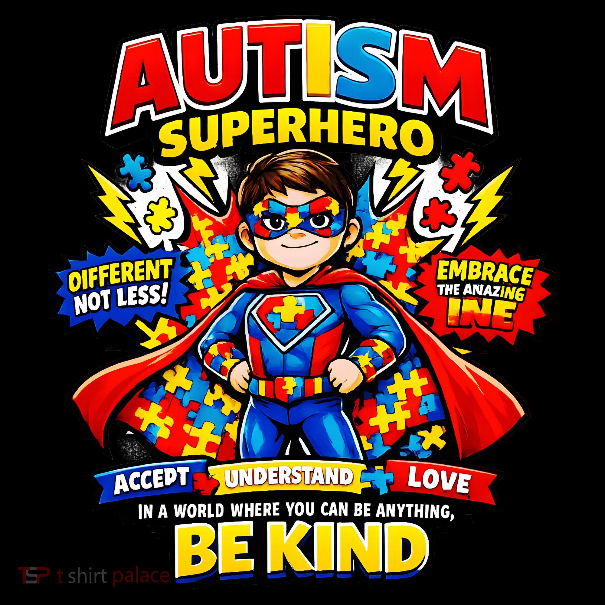 Autism Superhero Quotes Puzzle Pieces Coffee Mug