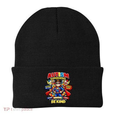 Autism Superhero Quotes Puzzle Pieces Beanie