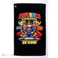 Autism Superhero Quotes Puzzle Pieces Golf Towel thumb 0