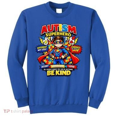 Autism Superhero Quotes Puzzle Pieces Sweatshirt