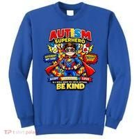 Autism Superhero Quotes Puzzle Pieces Sweatshirt thumb 0