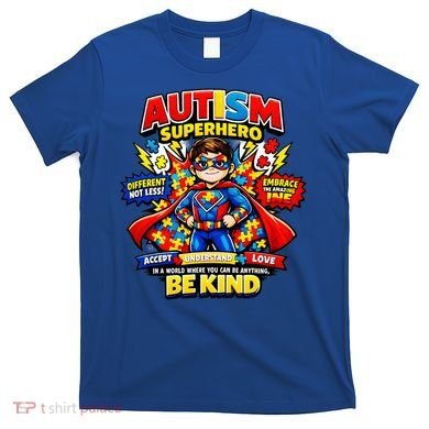 Autism Superhero Quotes Puzzle Pieces T-Shirt