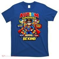 Autism Superhero Quotes Puzzle Pieces T-Shirt thumb 0