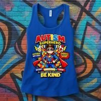 Autism Superhero Quotes Puzzle Pieces Women's Tank Top thumb 3