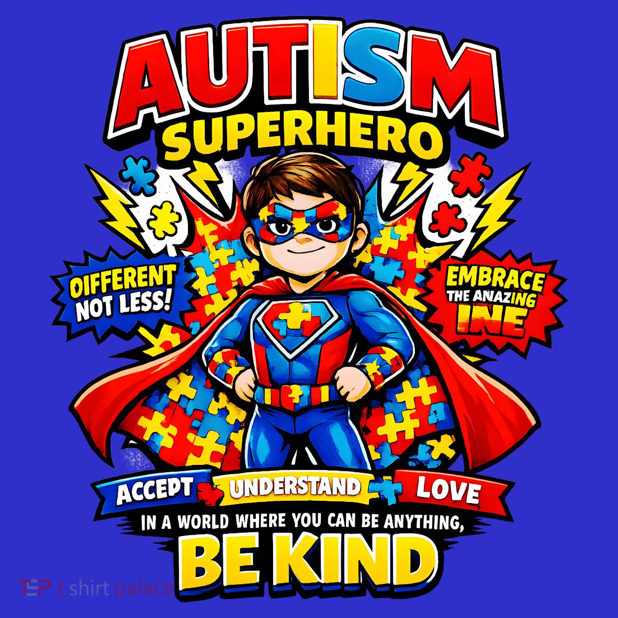 Autism Superhero Quotes Puzzle Pieces Women's Tank Top